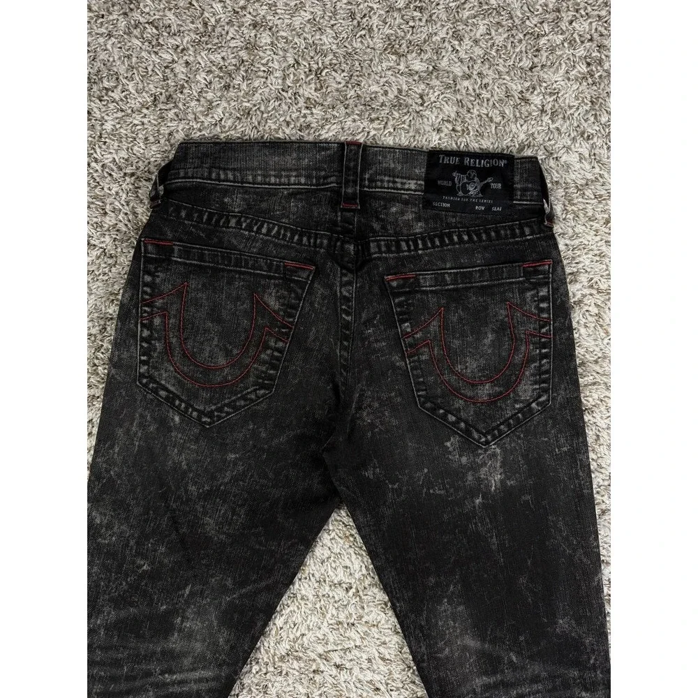 True Religion Ricky Relaxed Straight Gray Denim Jeans Men's Size 30x32